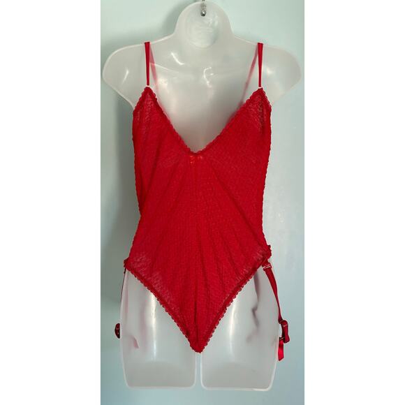 Vintage Andrea Kristoff For Escante Red Body Suit Small - Picture 3 of 9